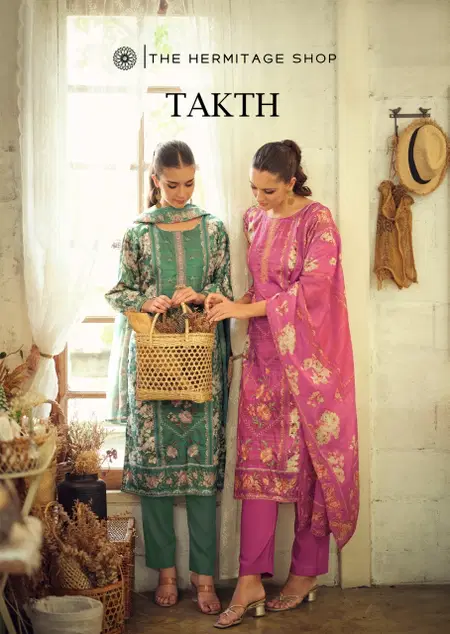 Takth By The Hermitage Shop Cotton Satin Dress Material Exporters In India
